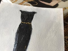 Only In Black - 5"x7", Artwork On Paper, Painting