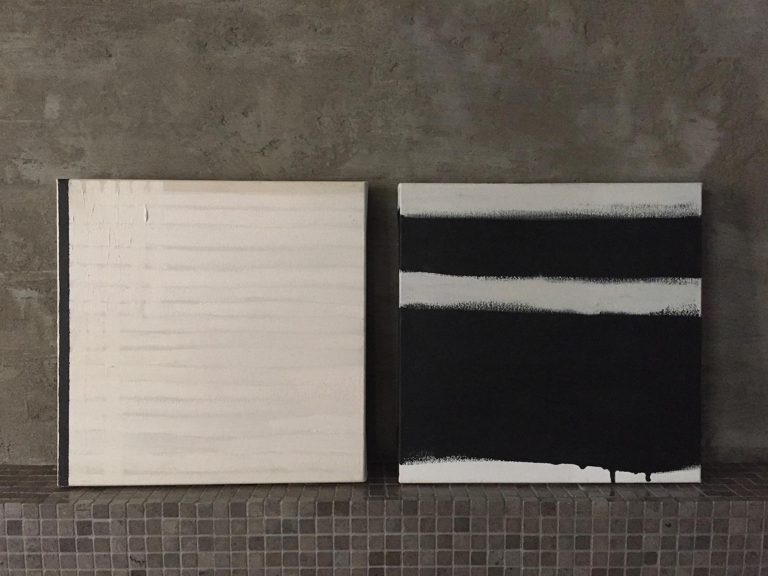 In this contemporary, minimal abstract painting, emphasis is placed on simplifyed composition. Minimal yet compelling, the aesthetically calm painting invites the viewer to experience an immediate, purely visual response.

//

Andrea Stajan-Ferkul