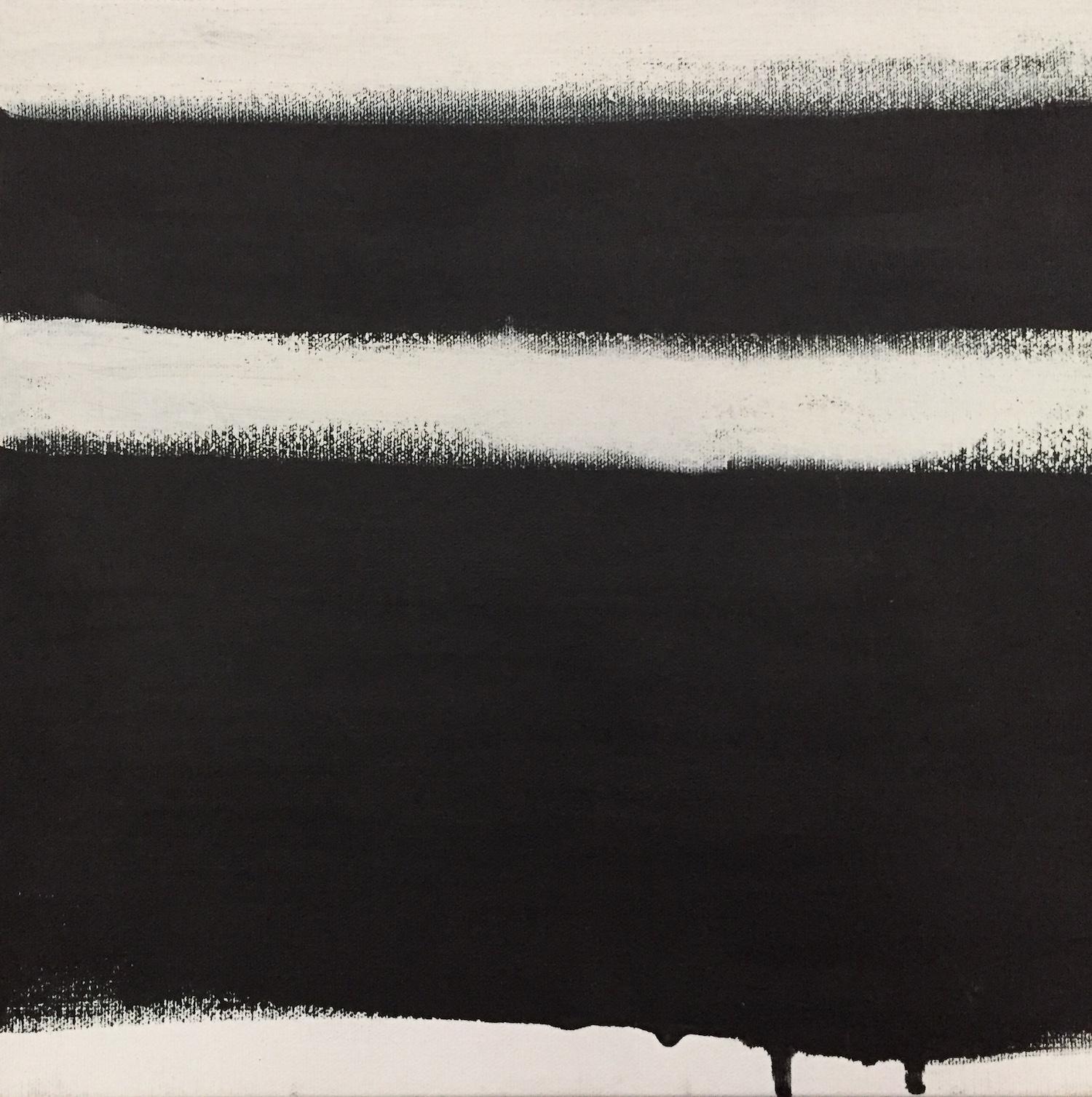 Untitled (abstract 5), Black And Off White, Modern, Minimalistic Painting