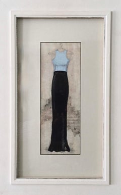 Elegant Evening - 15"x23" Acrylic Painting on Board, Framed, Contemporary Art