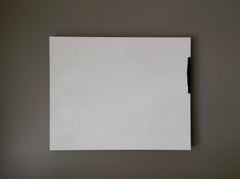 Borderline - Abstract, Modern, Minimal, Black, Off White Painting