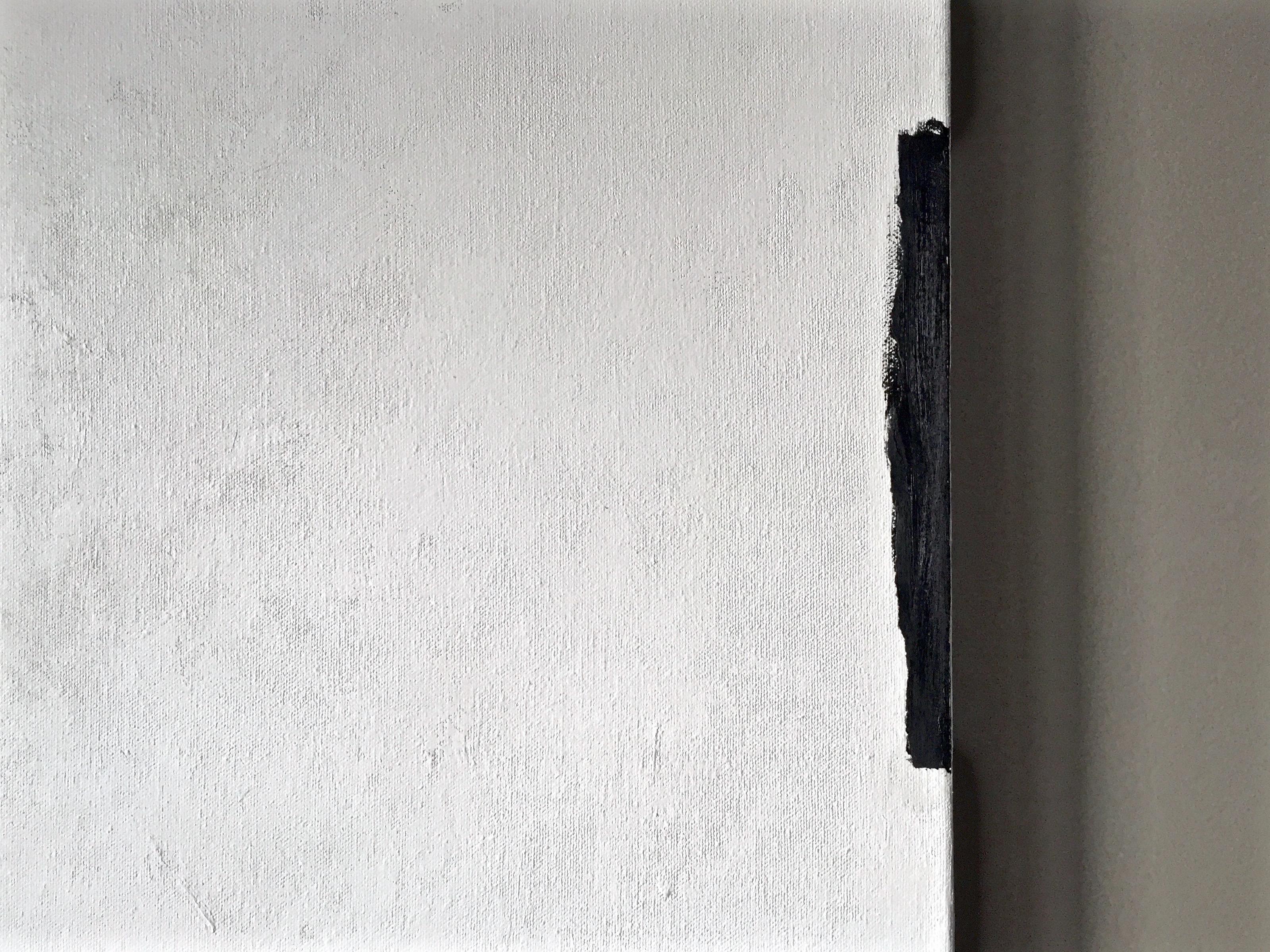 Peinture sans titre (Abstract n°15) Minimale, noir, blanc cassé en vente 1
