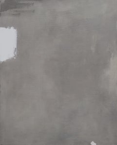 Composed (Abstract 18) - 16"x20", peinture minimale, grise, blanche