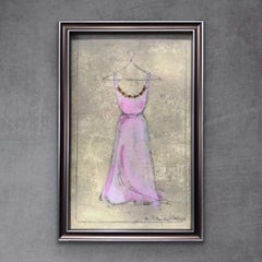 Pretty In Pink -1 (14.6cm x 22cm - Framed Dress Painting)