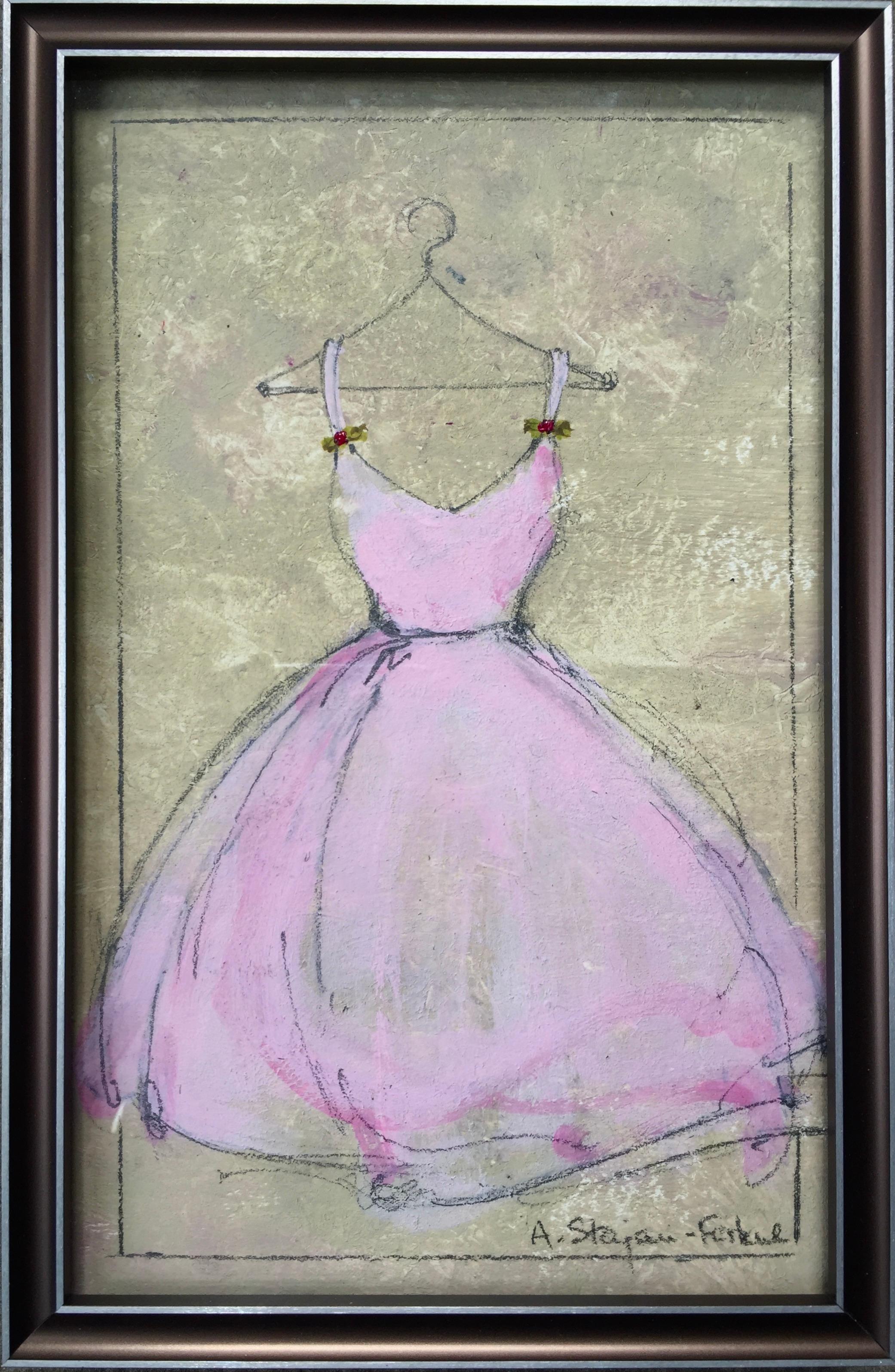 Understated and feminine, this artwork blends delicate detail with expressive brush work. Neutral beige tones in the finely textured background create a subtle and harmonious effect.
'Pretty In Pink -2' has two complimentary artworks also listed. 