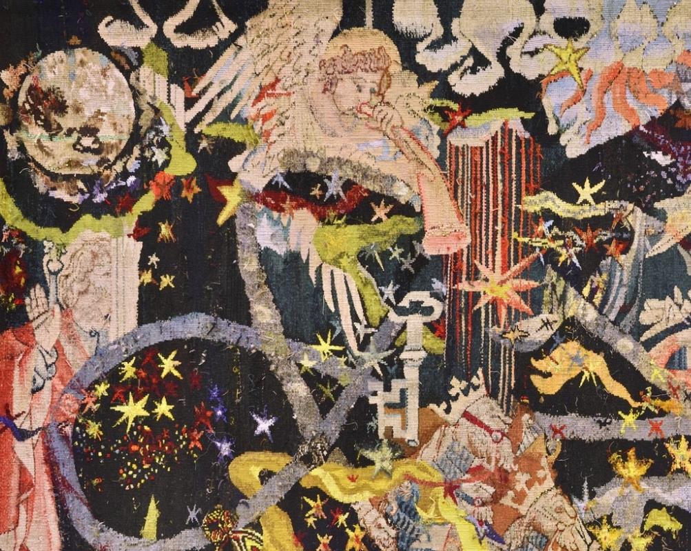 Stéphane COUTURIER (*1957, France)
Angers – Le Chant de l'Apocalypse #01, 2022 
Tapestry
205 x 277 cm (80 3/4 x 109 in.)
Edition of 3; Ed. no. 1/3

Born in 1957 in Neuilly sur Seine, Stéphane Couturier currently lives and works in Paris.

In 1994,