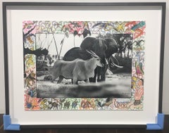 Elephant and Eland - Contemporary, Animal, Landscape Photography, Peter Beard