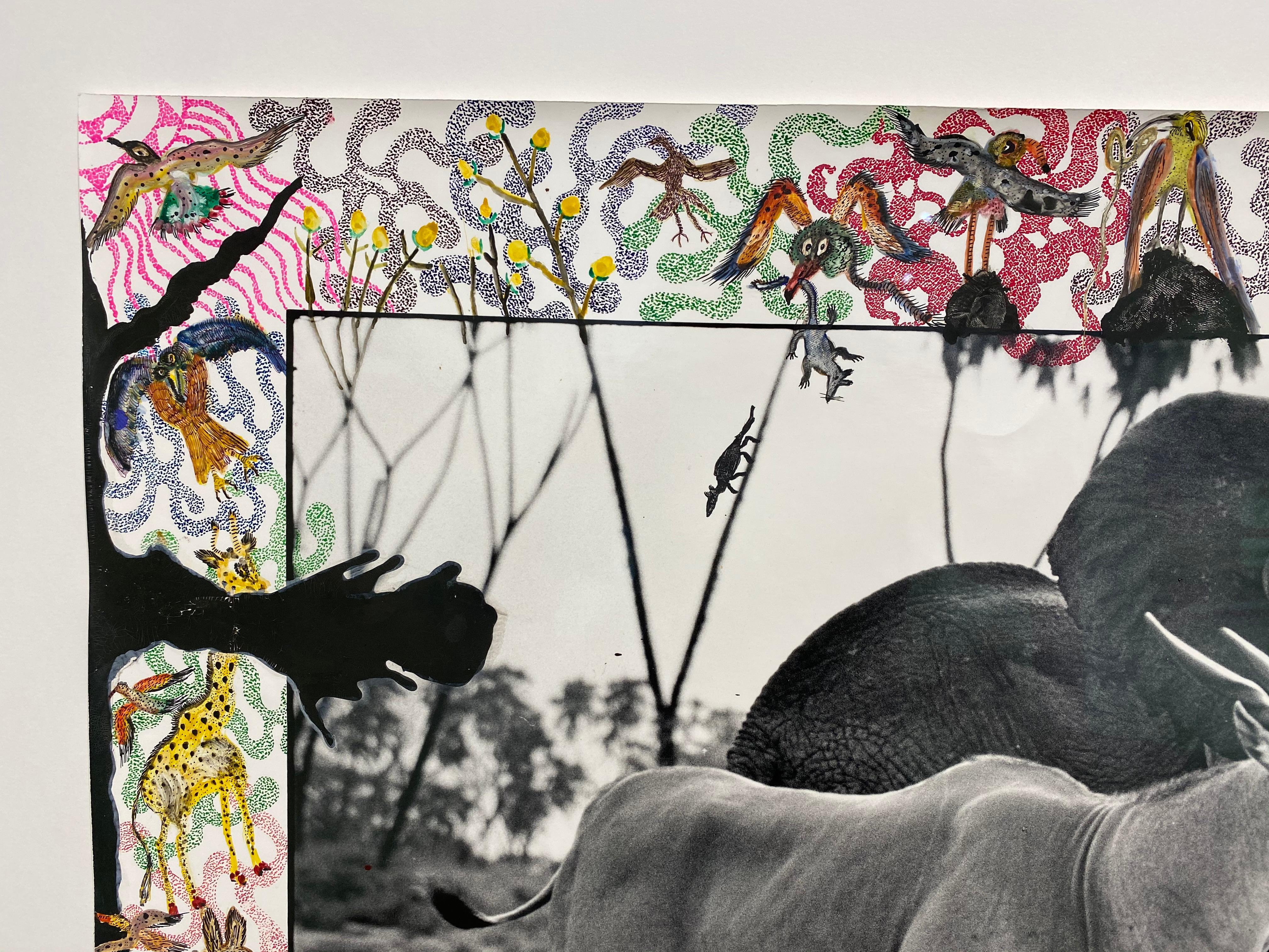 Elephant and Eland - Contemporary, Animal, Landscape Photography, Peter Beard 2