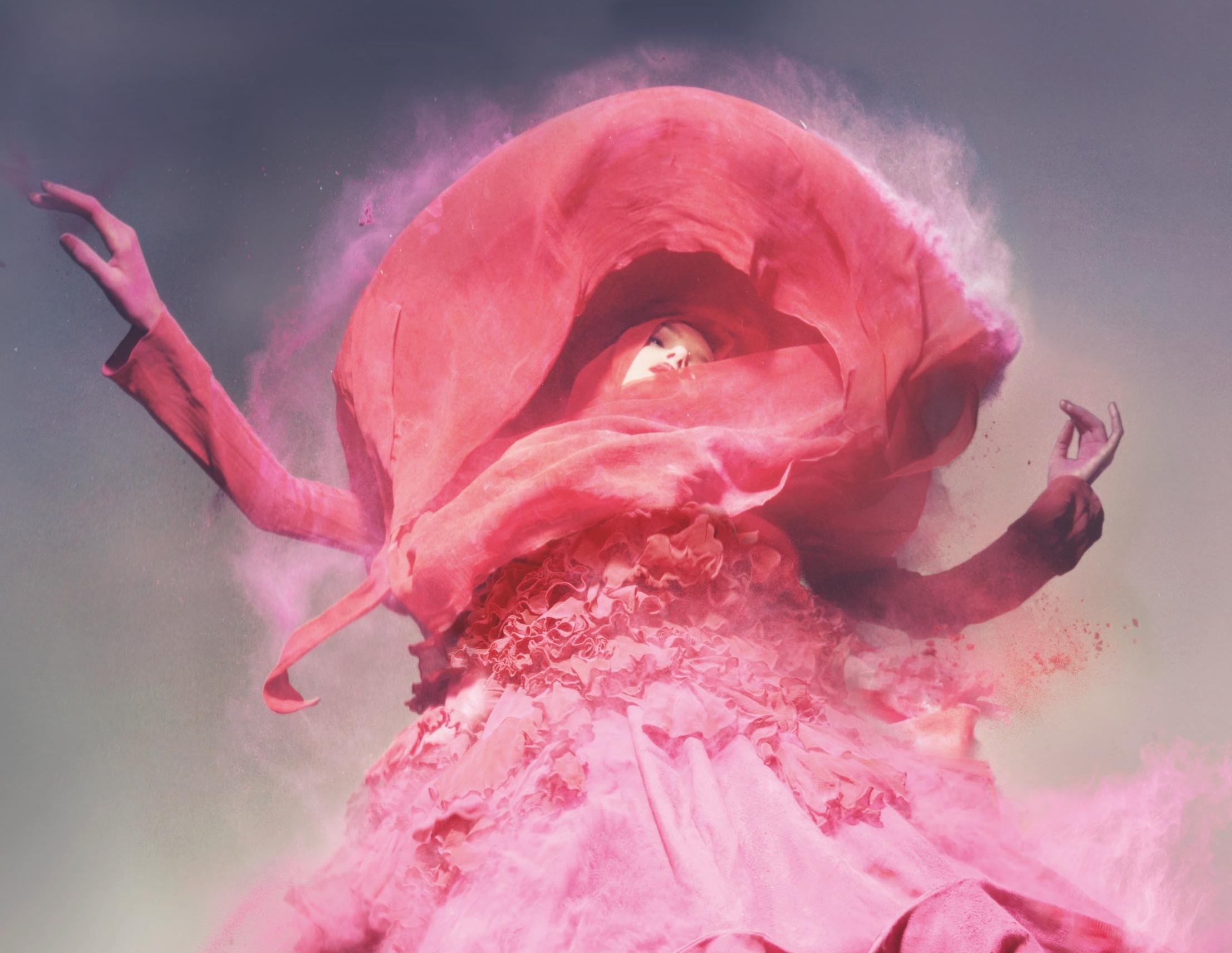 Lily Nick Knight, Photographie, rose, femme, mode, robe, contemporaine  en vente 3