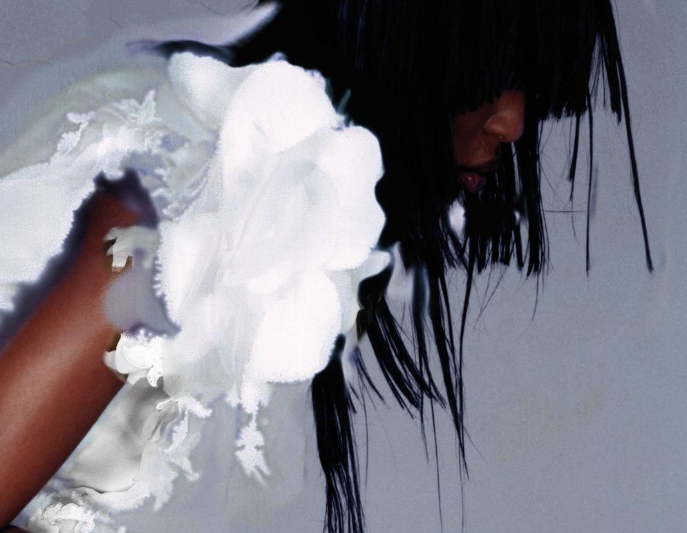 Campbell Nick Knight, Naomi Campbell, Robe courte blanche, femme, mannequin, mode en vente 1