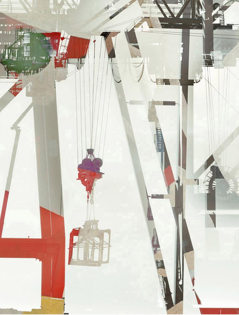 Stphane Couturier, Architekten, Kunst, „Les Nouveaux Constructeurs Ste Port-01“ (Beige), Color Photograph, von Stéphane Couturier