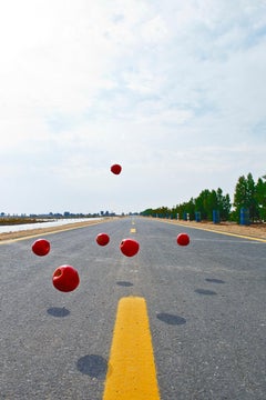 Gravity #018 – Jun Ahn, Photography, Apple, Red, Abstract, Minimalism, Street