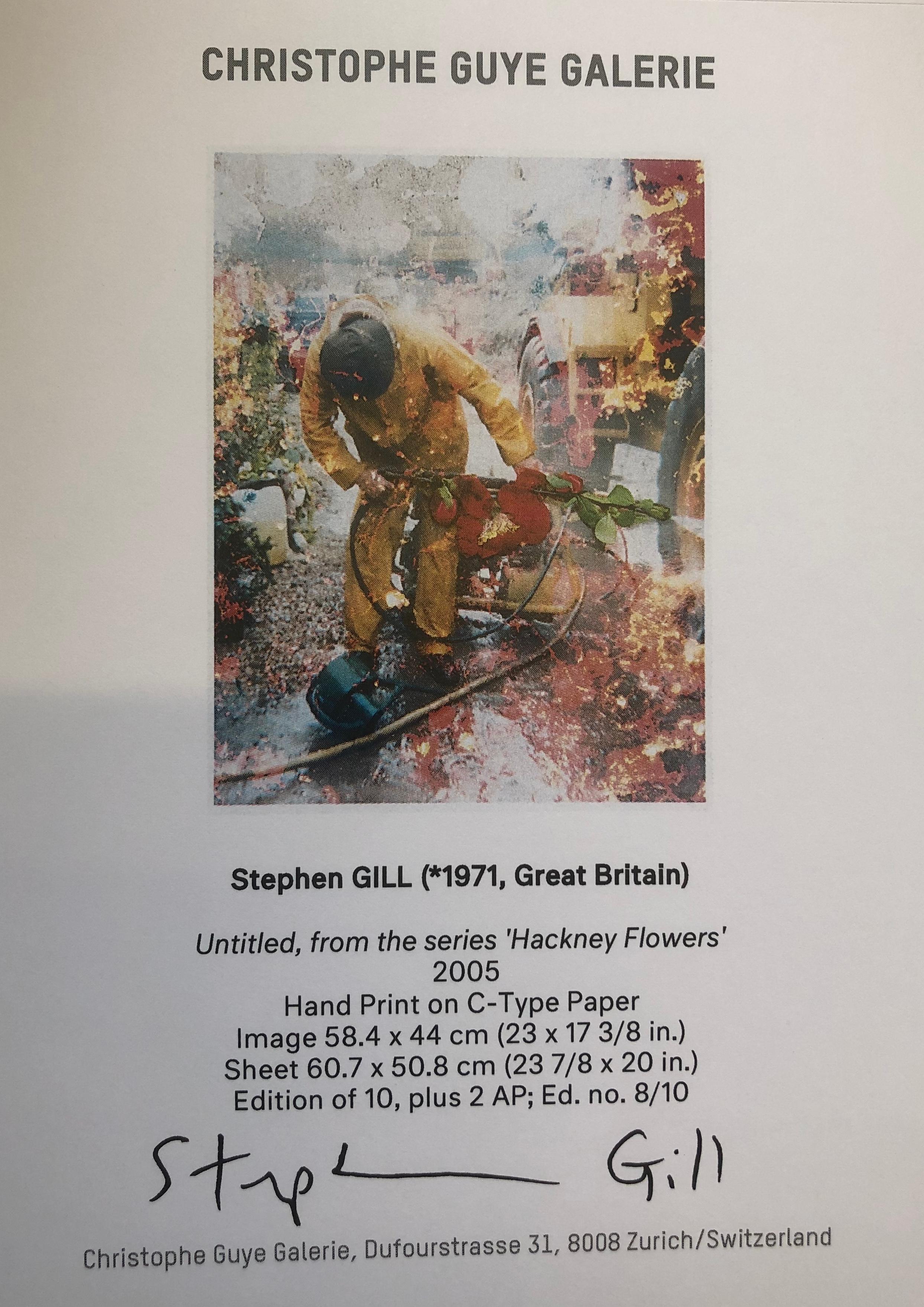 Untitled, from 'Hackney Flowers' – Stephen Gill, Colour, Firefighter, Flowers For Sale 2