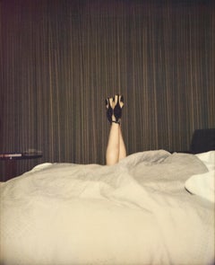 Waiting LHR – Emma Summerton, Polaroid, Fashion, Bed, High Heels, Nude, Woman