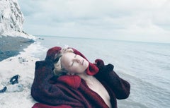 Hannah in Red – Emma Summerton, Fashion, Red, Woman, Water, Ice, Ocean, Model