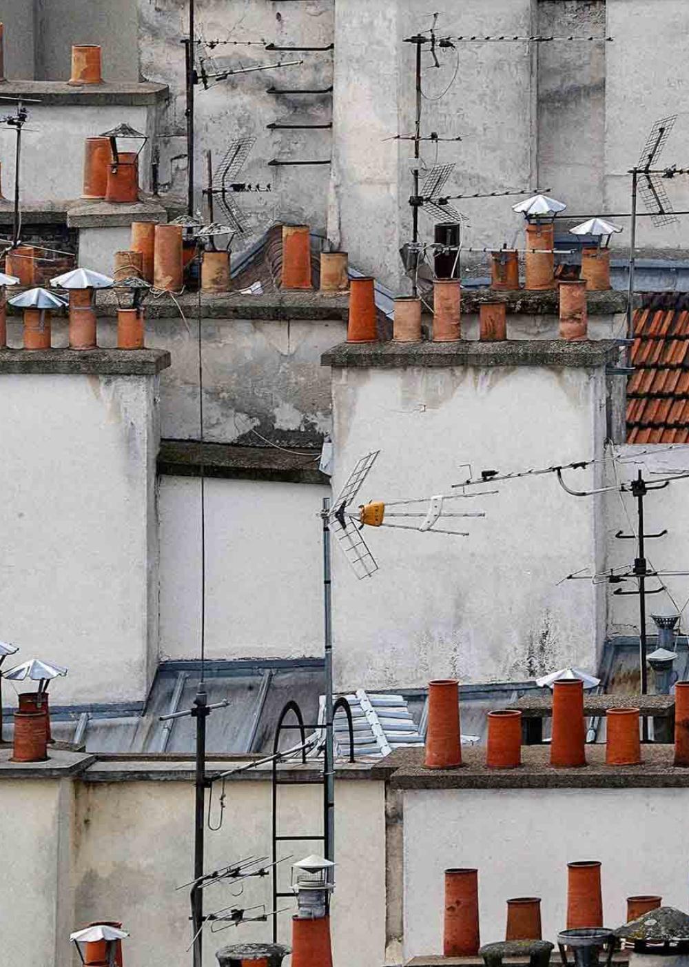 paris roof tops 6 – Michael Wolf, City, Colour, Paris, Photography, Chimneys For Sale 2