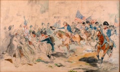 "The Entrance of Washington to Philadelphia in 1778", Watercolor by V. de Paredes