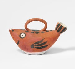Sujet Poisson (A.R. 139). Ceramic Stamped Madoura Plein Feu, Edition Picasso