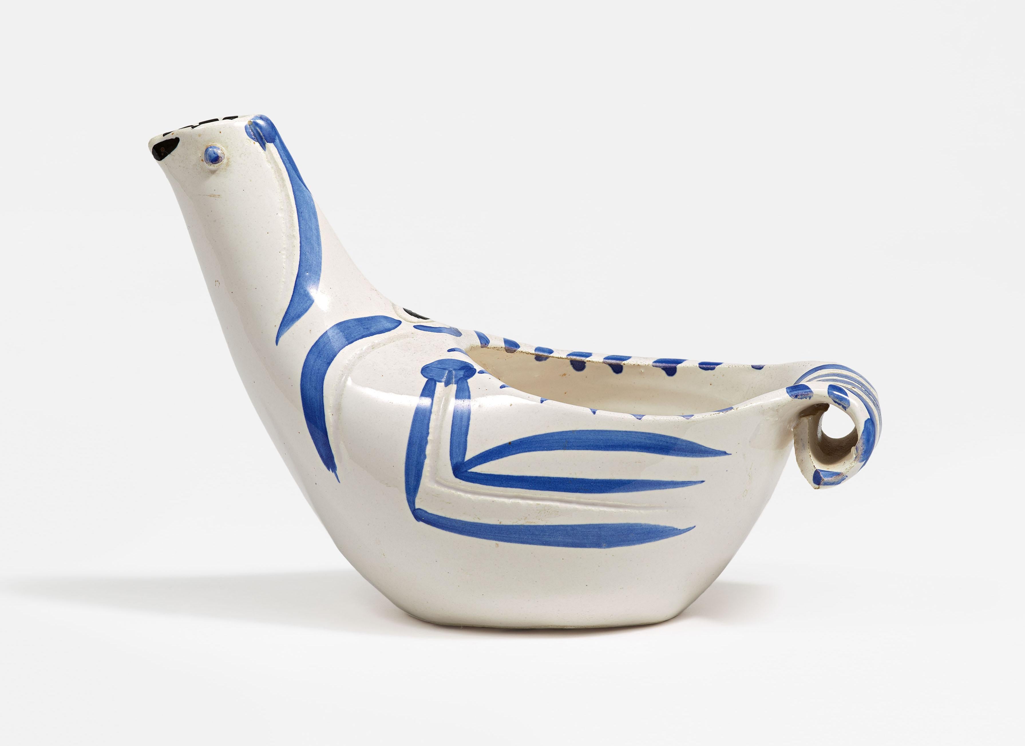 Sujet Colombe (A.R. 435). Keramik gestempelt Madoura Plein Feu, Auflage Picasso – Art von Pablo Picasso
