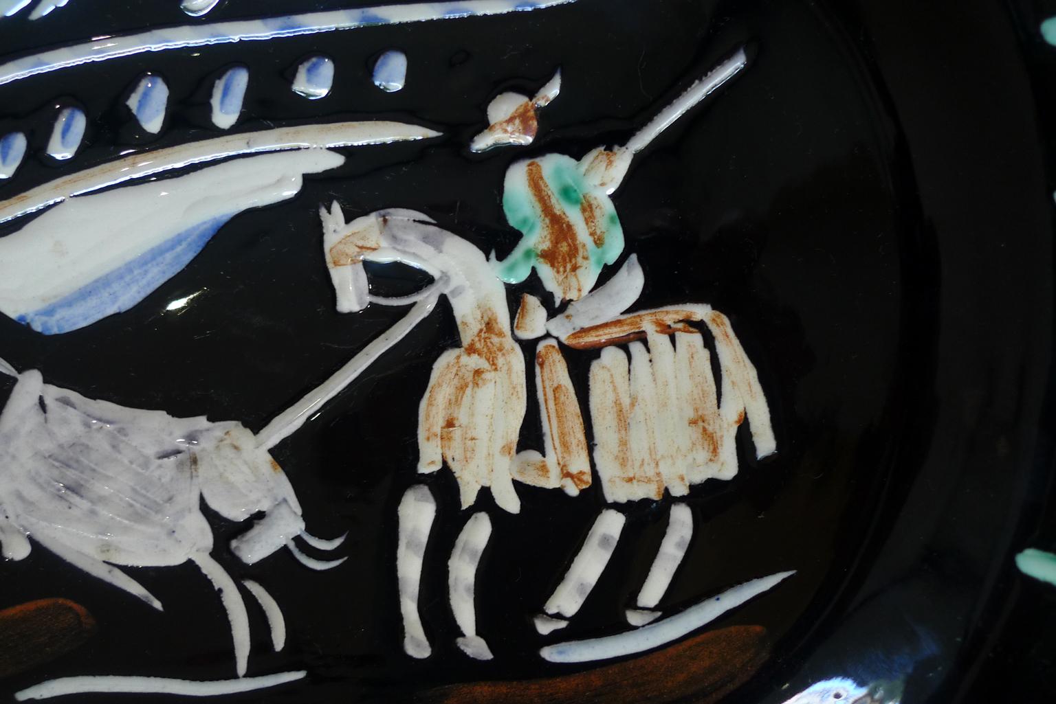 Picasso-Keramik, Corrida soleil (A.R. 199) (Moderne), Art, von Pablo Picasso