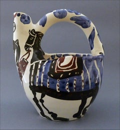 Vintage Picasso Ceramic, Cavalier et cheval (A.R. 138)