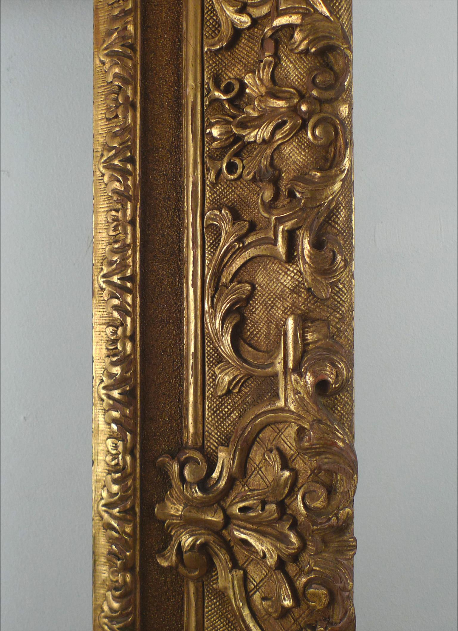 Louis XV Holz geschnitzt und vergoldet Rahmen im Angebot 2