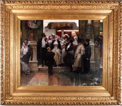 "The end of the Ball", 19th Century oil on canvas by José García y Ramos