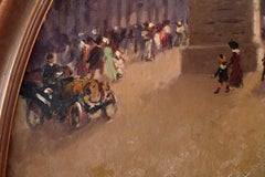 "Jardin des Tuileries", 19th Century oil on canvas by Gaspar Miró i Lleó