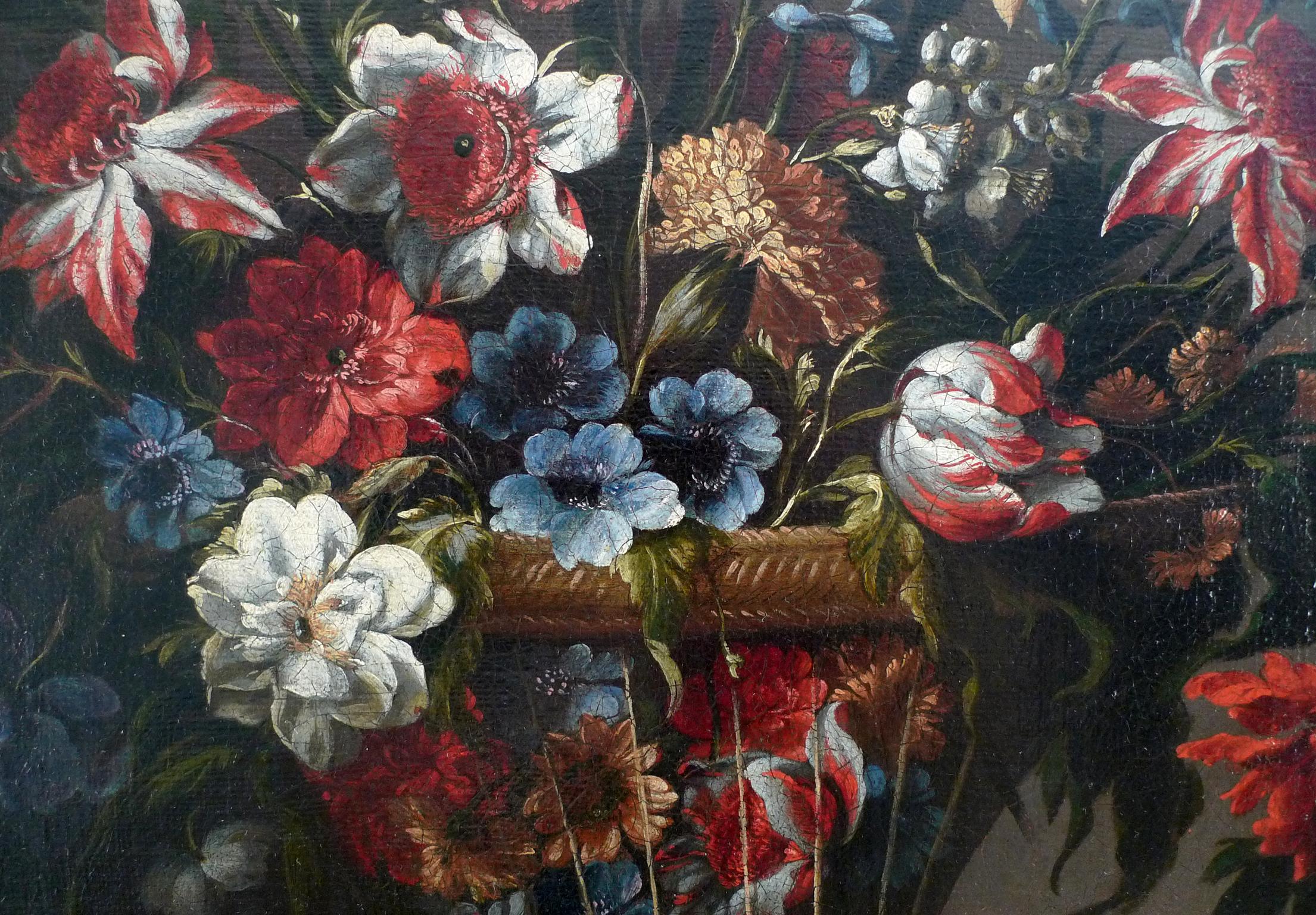 „Cesta de flowers“, Öl auf Leinwand, Stillblumen von Juan de Arellano, 17. Jahrhundert im Angebot 2
