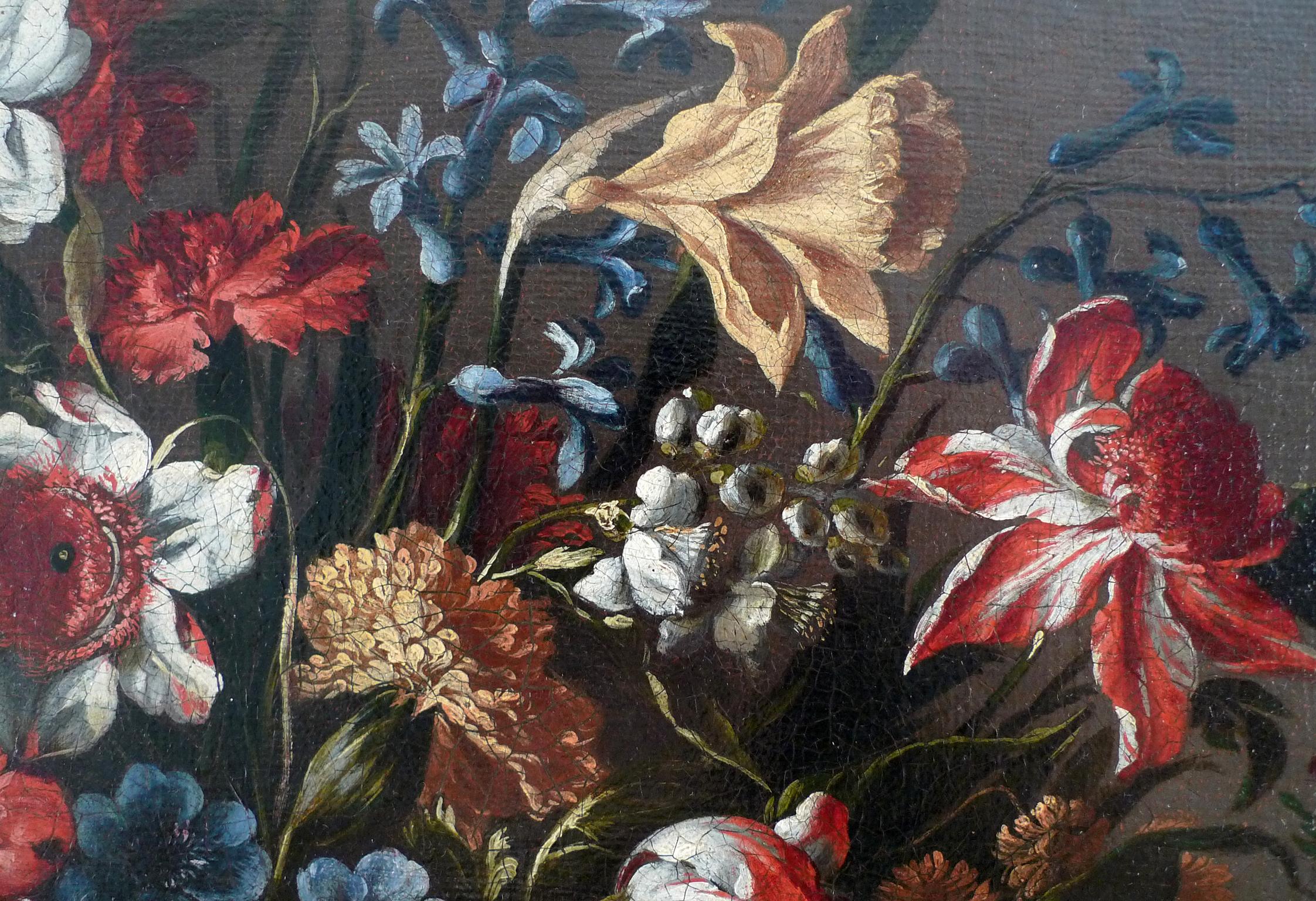 „Cesta de flowers“, Öl auf Leinwand, Stillblumen von Juan de Arellano, 17. Jahrhundert im Angebot 4