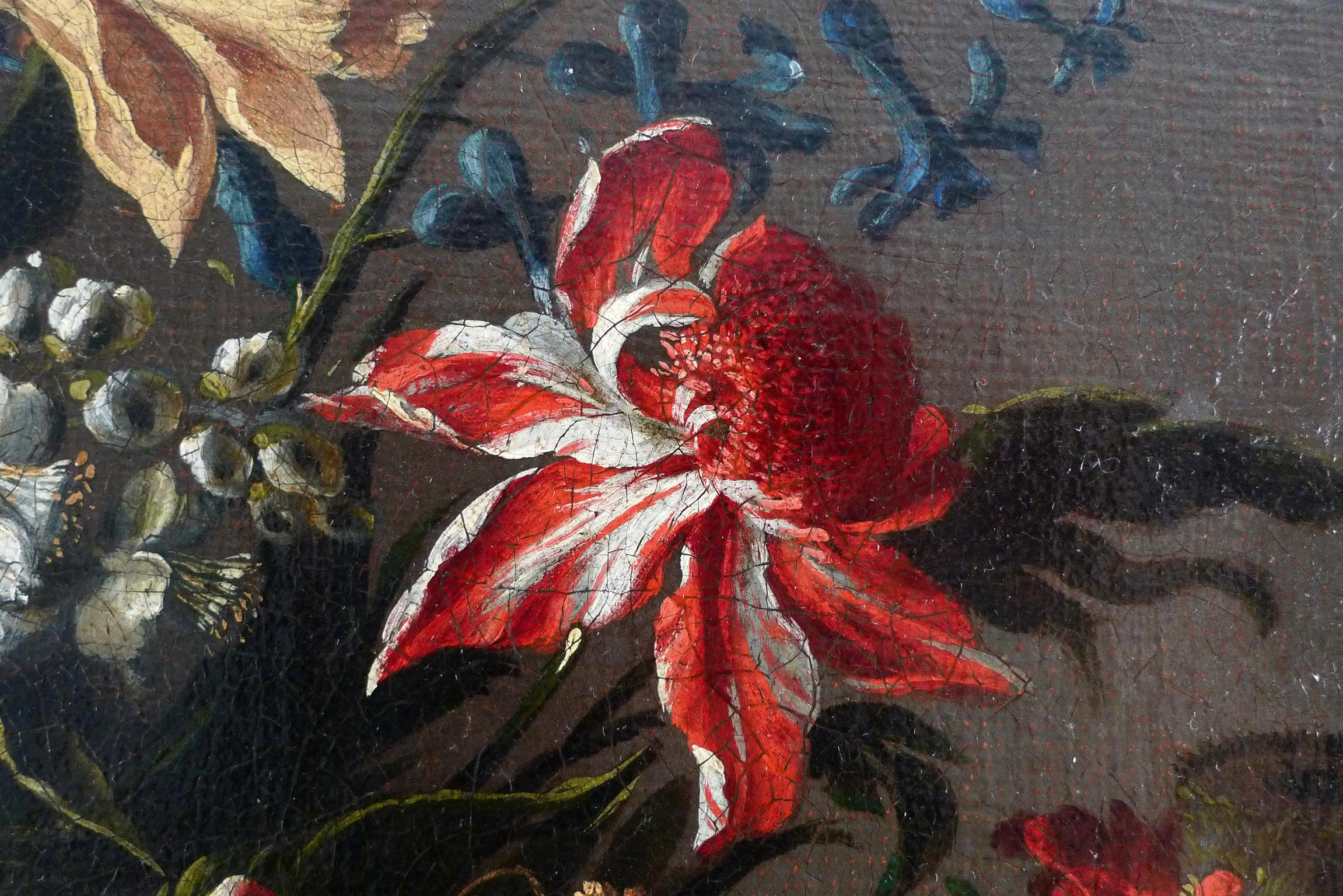 „Cesta de flowers“, Öl auf Leinwand, Stillblumen von Juan de Arellano, 17. Jahrhundert im Angebot 7