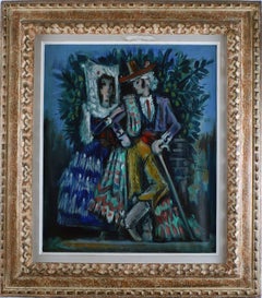 "Vision of Spain", 20th Century oil on canvas by Spanish artist Pedro Flores