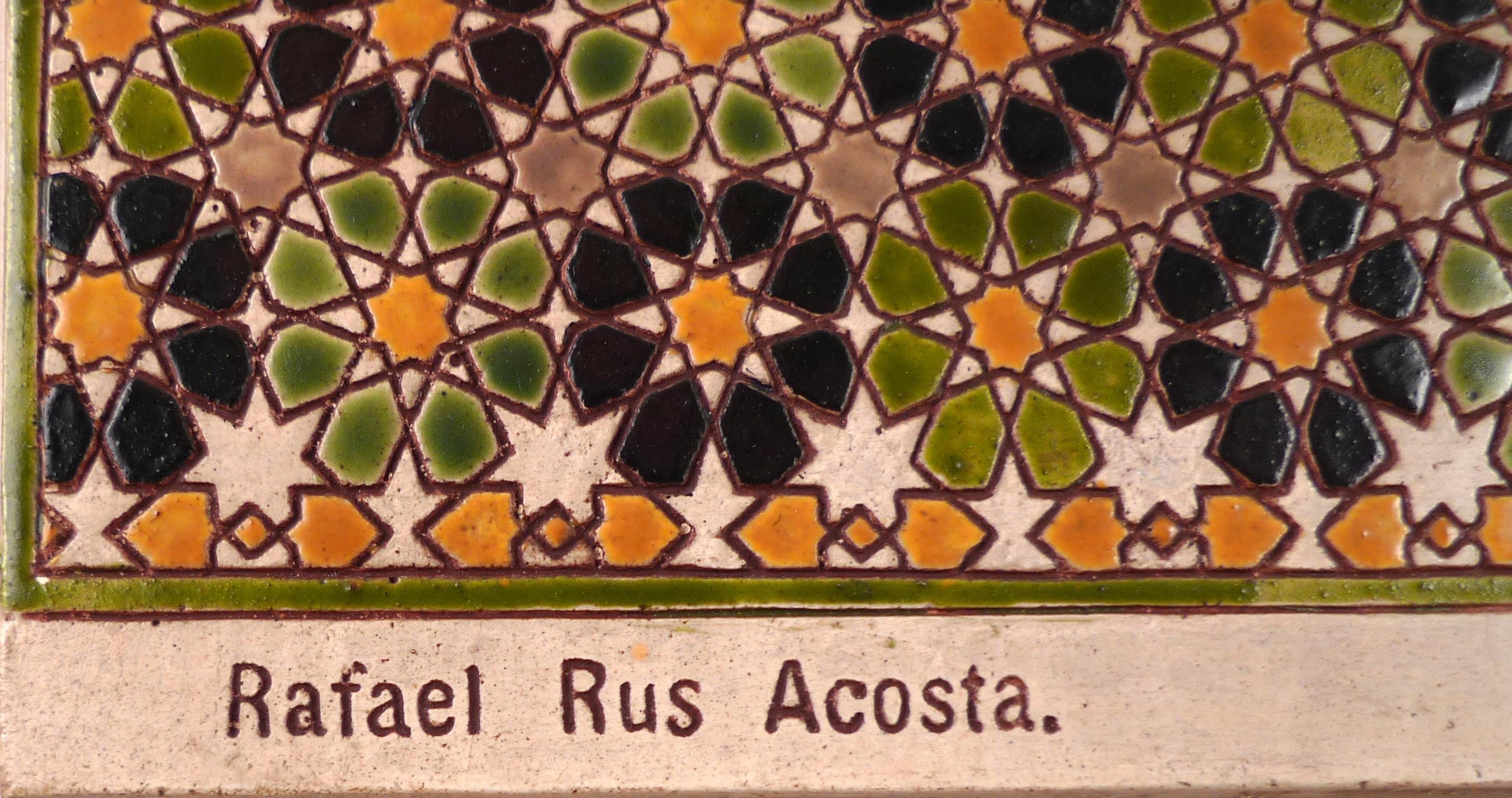 RAFAEL RUS ACOSTA
Spanish, Late 19th Century
ALHAMBRA FACADE MODEL PLAQUE
signed 