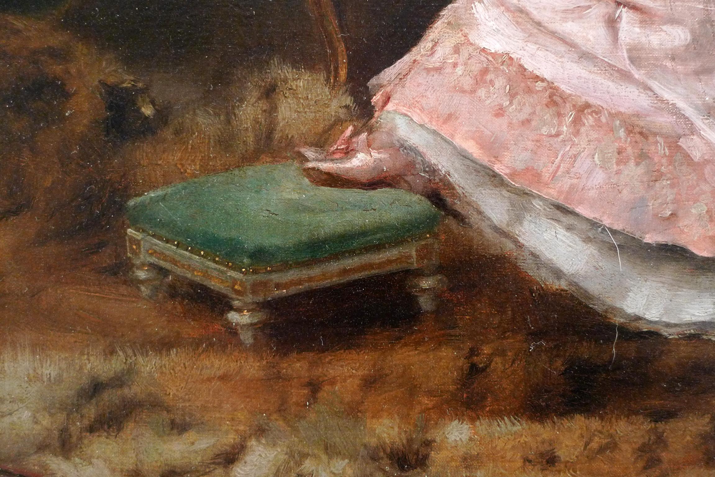 „A Reverie During The Ball“, Öl auf Leinwand, 19. Jahrhundert, von Rogelio Egusquiza im Angebot 3