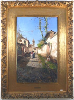 "The Water Carriers", 19th Century Oil on Canvas by Manuel García y Rodríguez