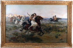 "El Rapto de las Sabinas", 19th Century Oil on Canvas by Ulpiano Checa