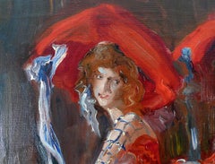 "The Florence Sisters", 19e siècle Huile sur toile, Artiste espagnol José Villegas