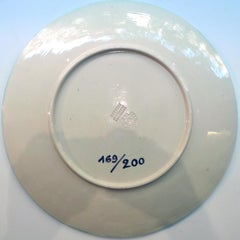 Jacqueline au Chevalet, 1956. Ceramic Dish Stamped Madoura Plein Feu by Picasso