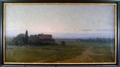 "Paisaje de Cataluña", Óleo sobre lienzo de principios del siglo XX por Modest Urgell