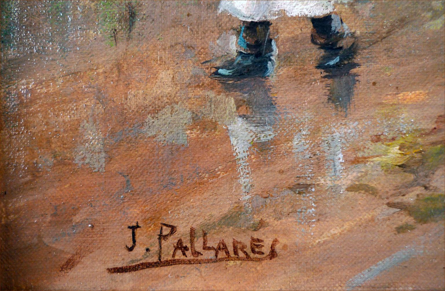 „Porte Saint-Denis, Paris“, Öl auf Leinwand, frühes 20. Jahrhundert, von Joaqun Pallares im Angebot 1