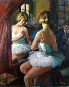 "Ballet Lessons", 20th Century Oil on Canvas by Sebastián Llobet Ribas, Spanish