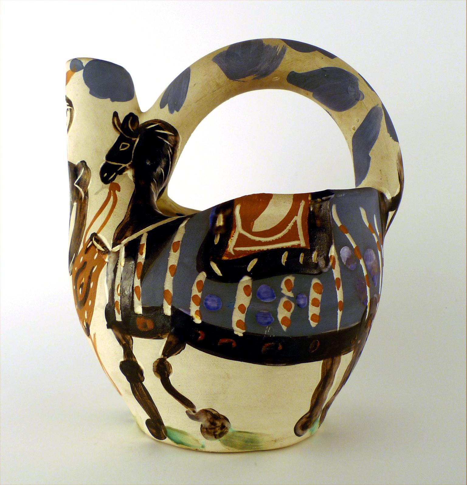 Cavalier et cheval (AR 137), Keramik gestempelt 'Madoura Plein Feu/Edition Picasso' – Art von Pablo Picasso