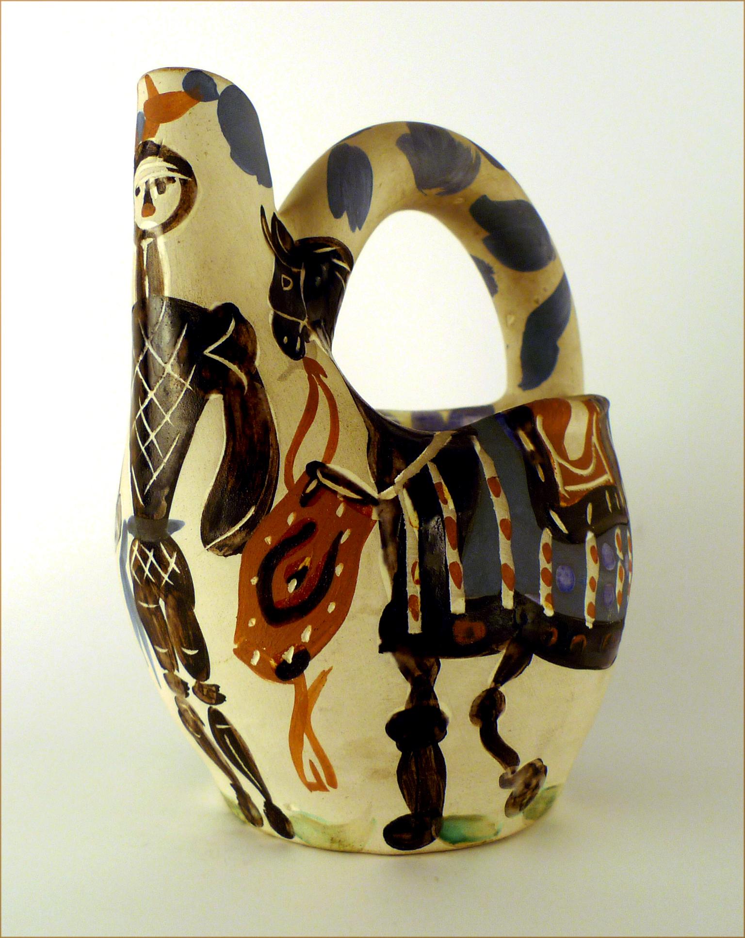 Cavalier et cheval (AR 137), Keramik gestempelt 'Madoura Plein Feu/Edition Picasso' (Moderne), Art, von Pablo Picasso