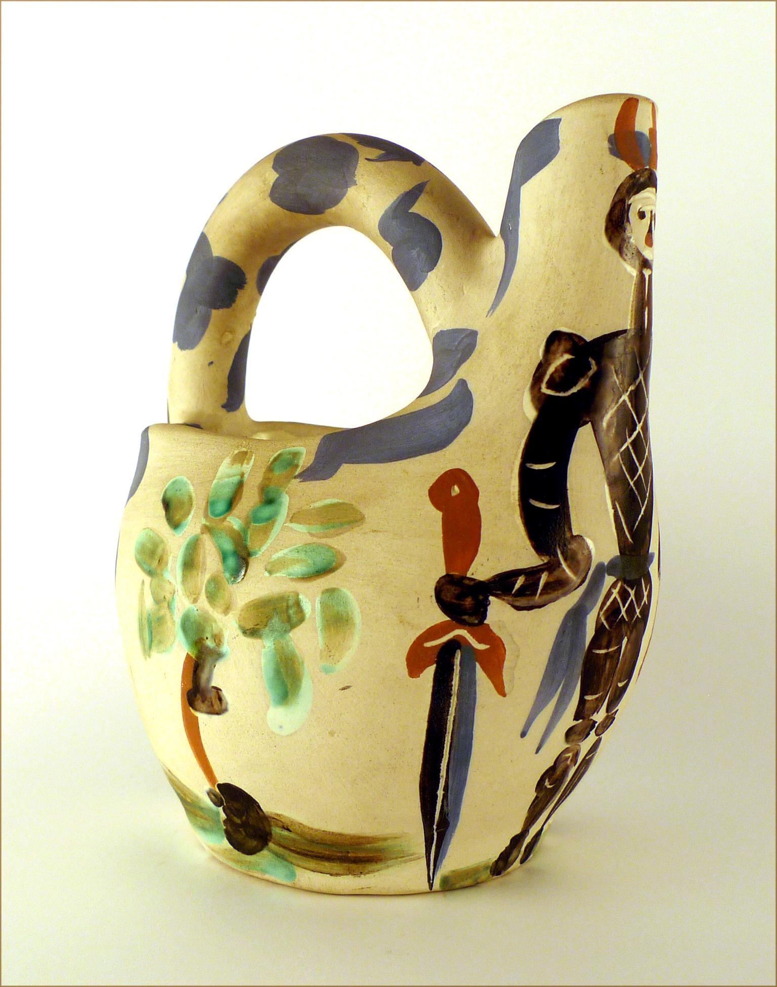 Cavalier et cheval (AR 137), Ceramic Stamped 'Madoura Plein Feu/Edition Picasso' - Modern Sculpture by Pablo Picasso