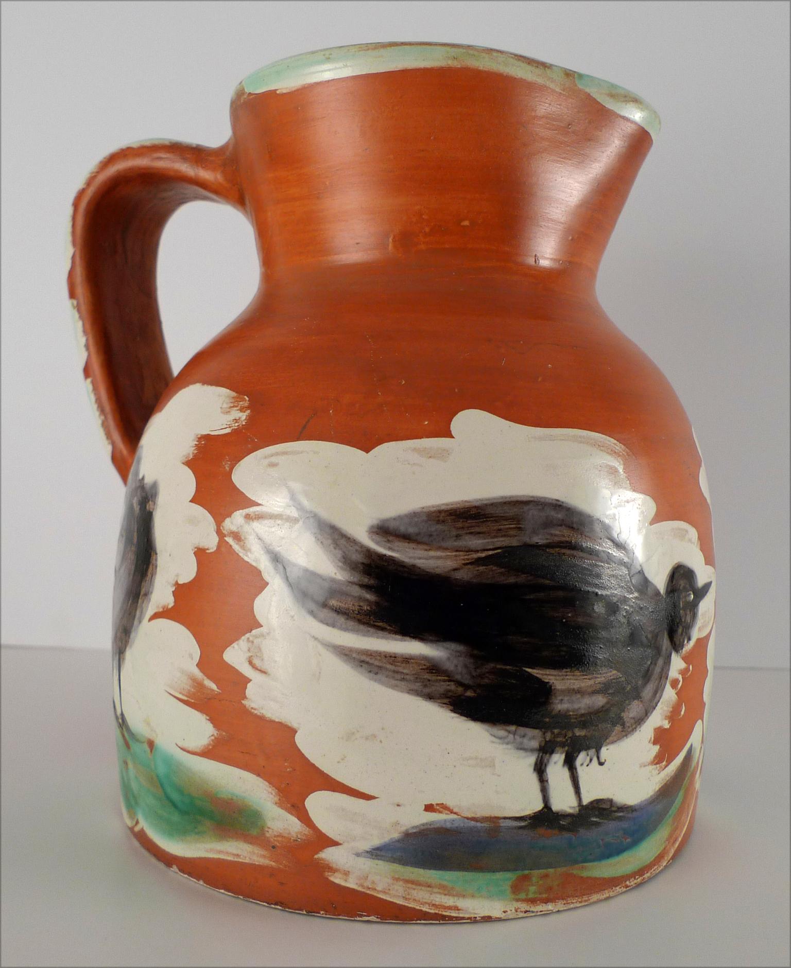 Pichet aux Oiseaux (AR 456), Ceramic Stamped 'Madoura Plein Feu/Edition Picasso'