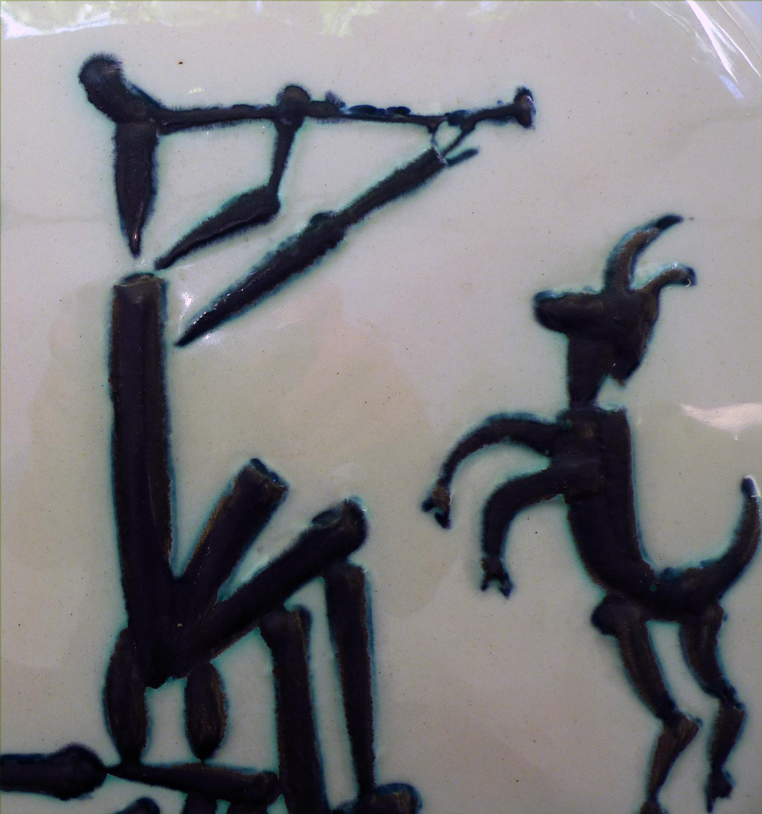 Joueur de Flte et Chvre (AR 382) Estampillé Madoura Plein Feu/Edition Picasso - Moderne Art par Pablo Picasso