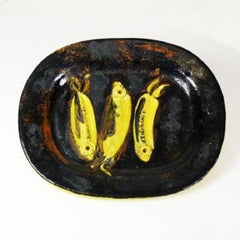 Trois Sardines (AR 34), 1948. Ceramic Stamped Madoura Plein Feu, Edition Picasso