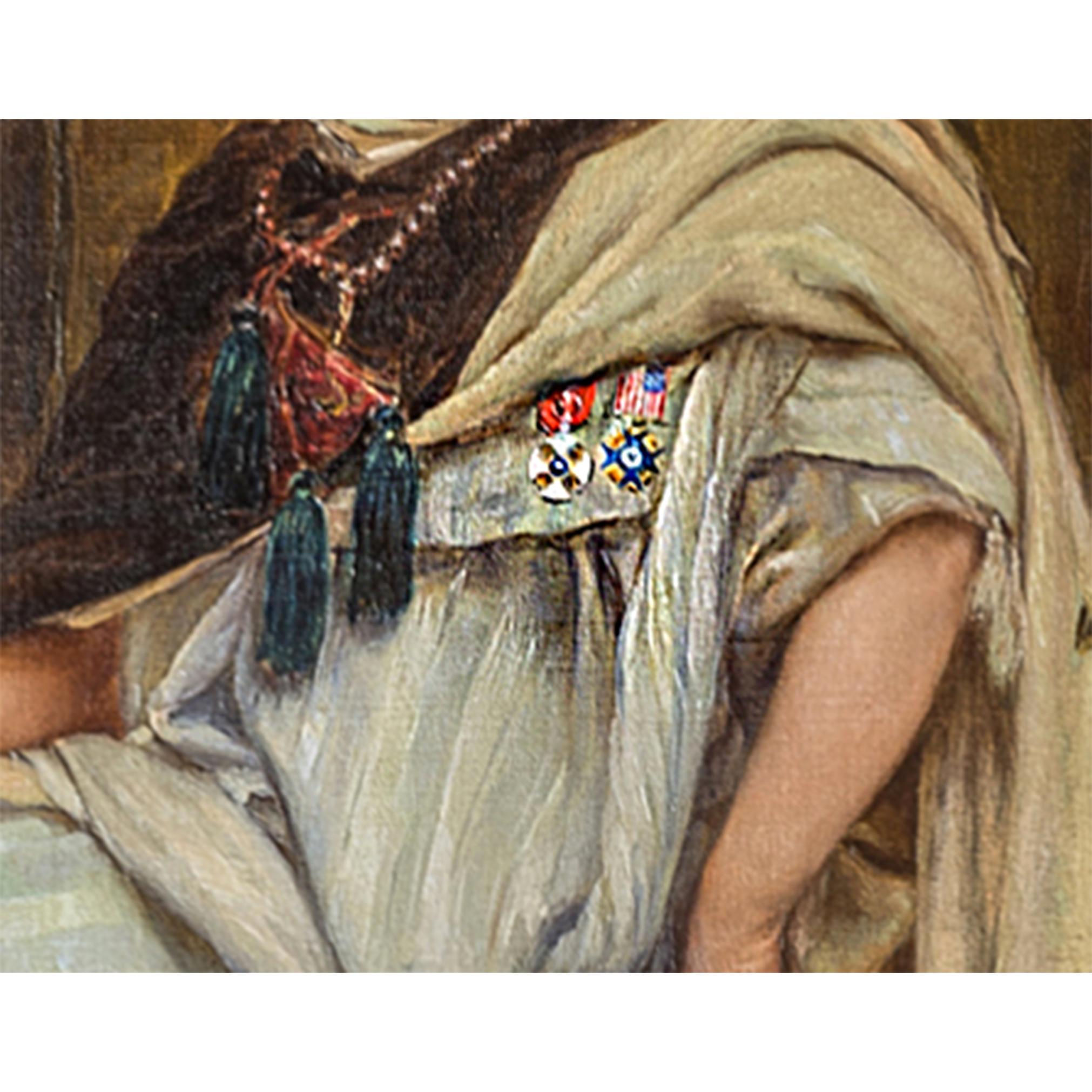 Clemente Pujol de Gustavino   An orientalist  Arab Guardsman - Brown Portrait by Clemente Pujol de Guastavino