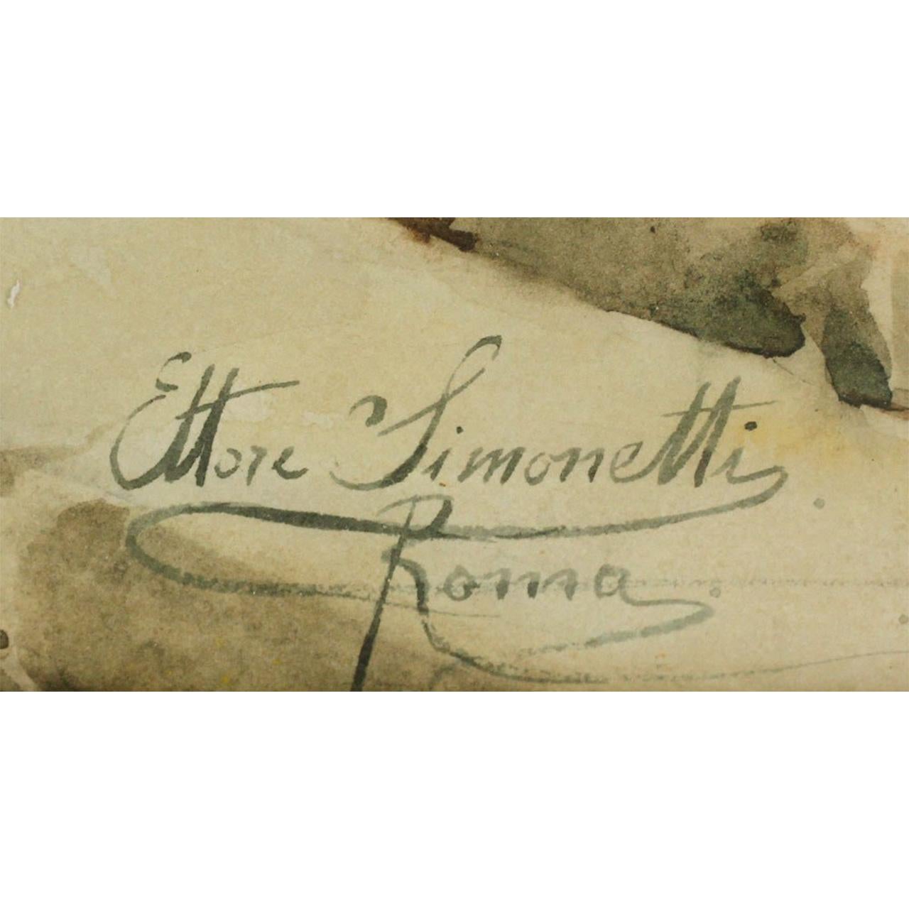 ETTORE SIMONETTI
Italian, 1857-1909

Market Scene 

Signed ‘Ettore Simonetti, Roma’  

Watercolor on paper
22 x 30 inches 