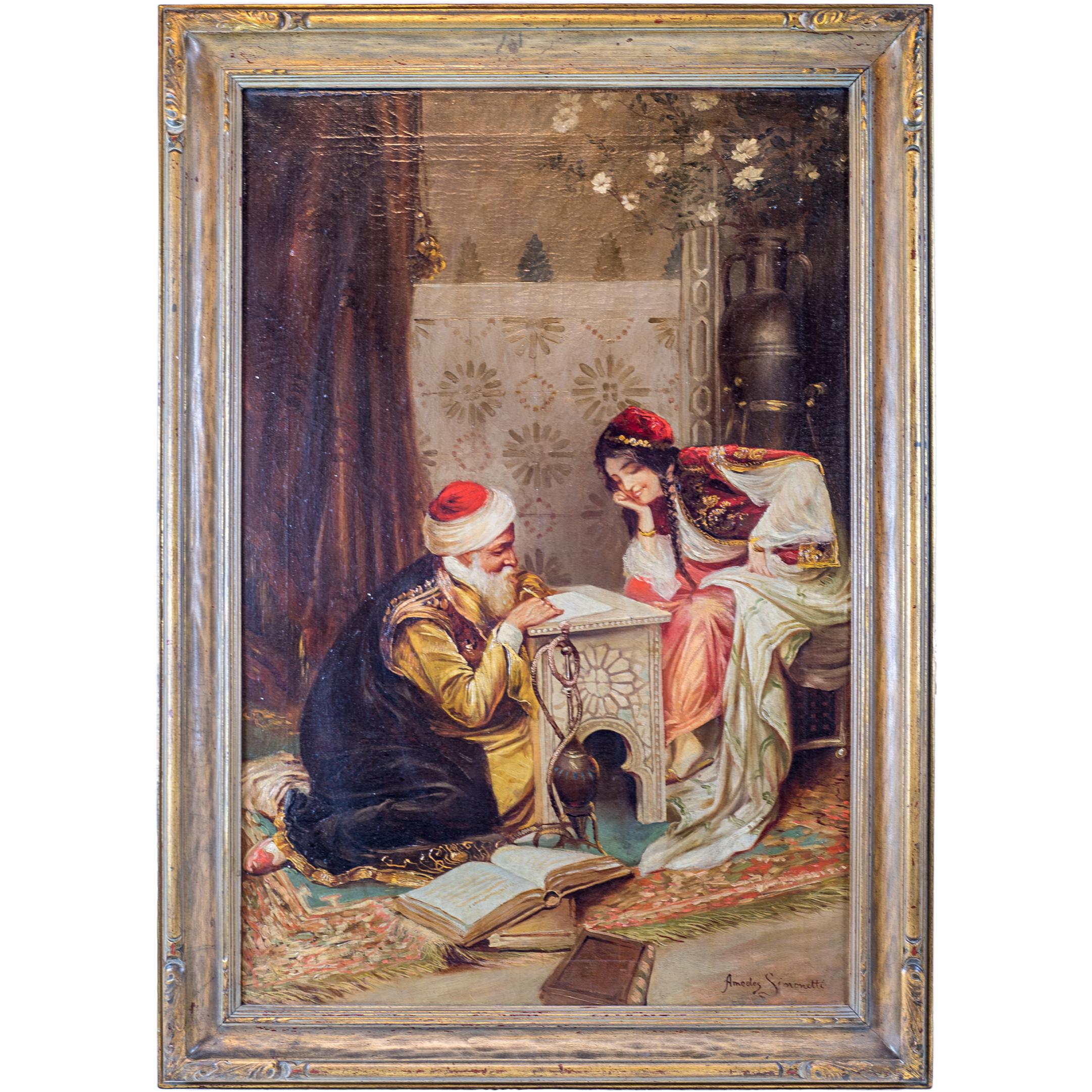 Figurative Painting di Amedeo Simonetti - Scrivere una lettera